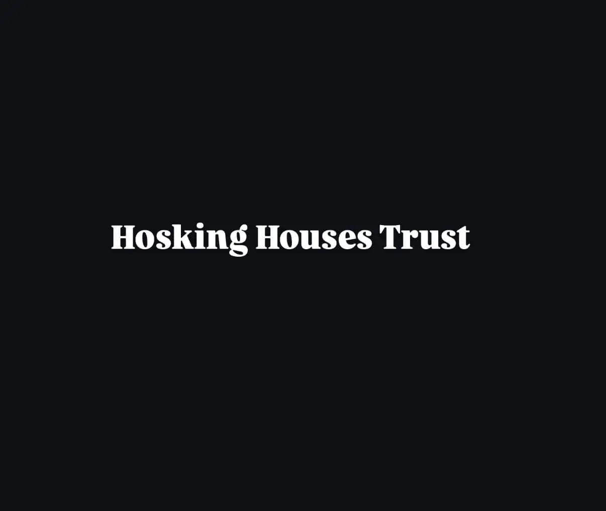 Hosking house trust banner